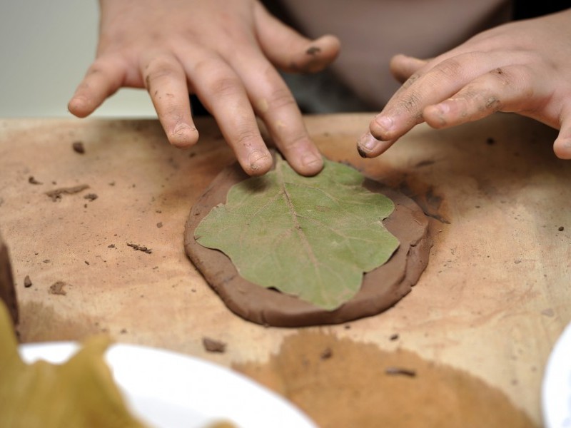 Making Ceramic Pots with Leaf Designs