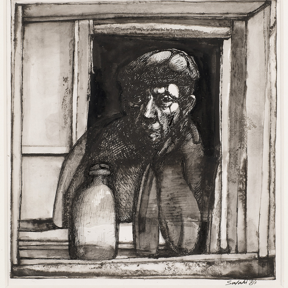 Picasso and Milk Bottle on Window Sill