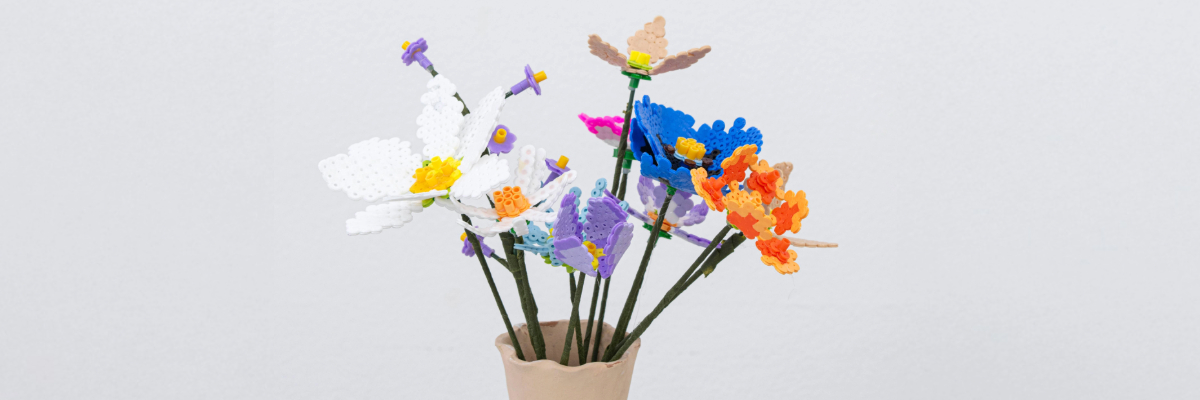 Construct Flowers from Perler Beads 