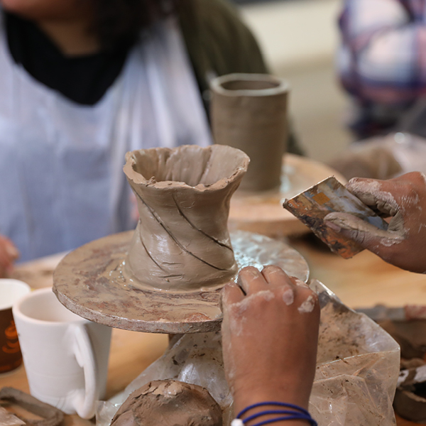 Mould Cups with Liquid Clay